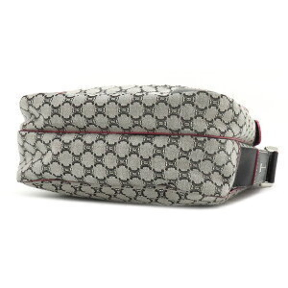 Celine shoulder bag gray black Macadam canvas leather - Picture 3 of 9